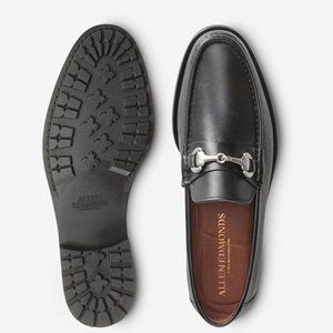 USED Allen Edmonds Arezzo Horsebit Lug Sole Loafers Size 9 D Black Leather